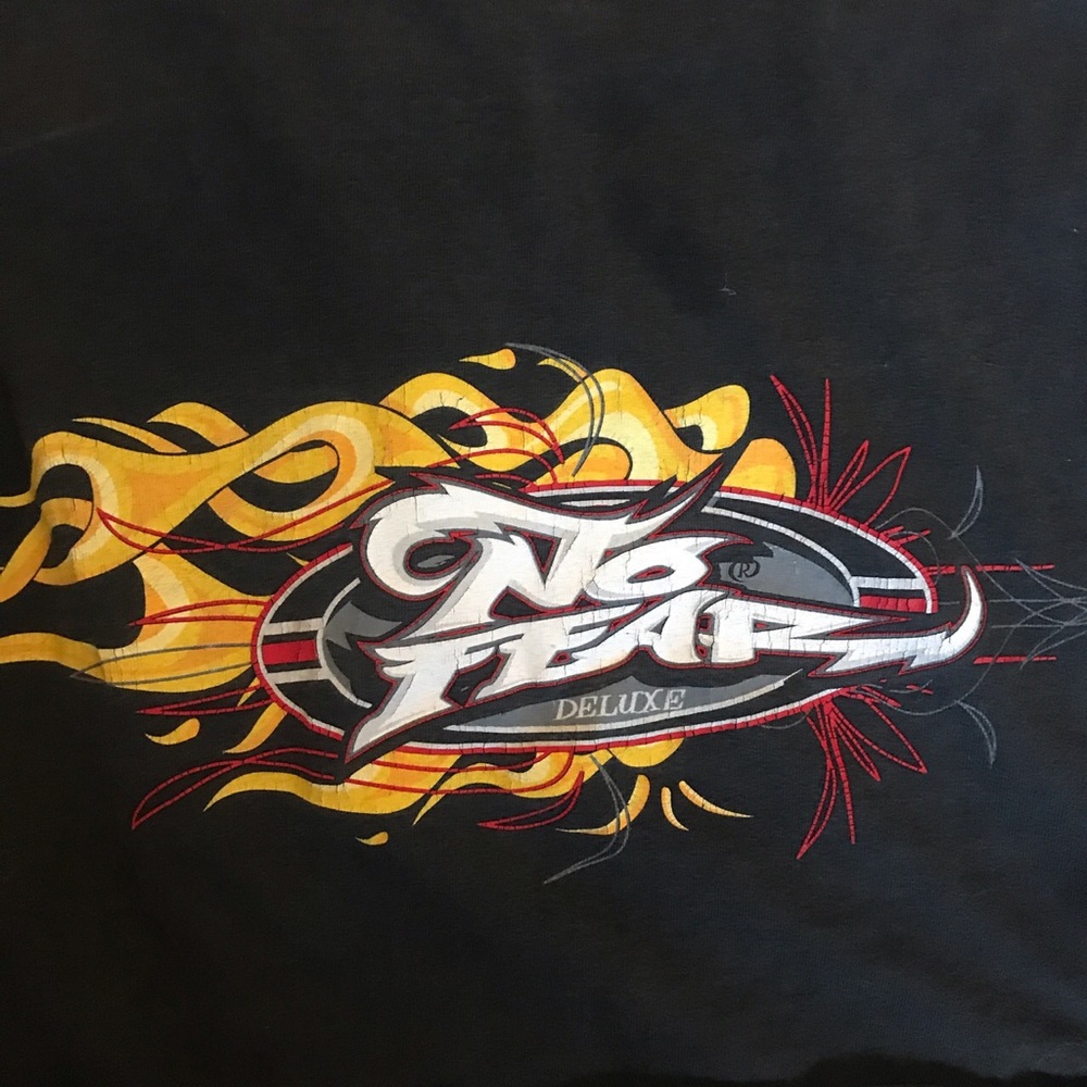 No fear flame sleeve cropped raw hem sweater